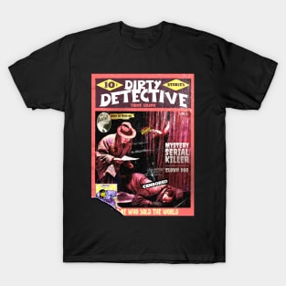 Dirty Detective Bang Bang Clown Dog Mystery VOL. 6 | True Crime | Vintage Crime Stories Posters Reimagined | Censored T-Shirt